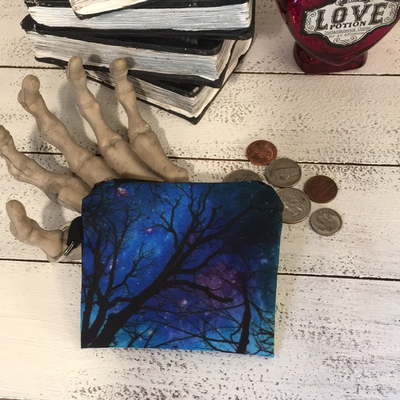 Midnight Spooky Forest Galaxy Coin Purse - Picture 6 of 6